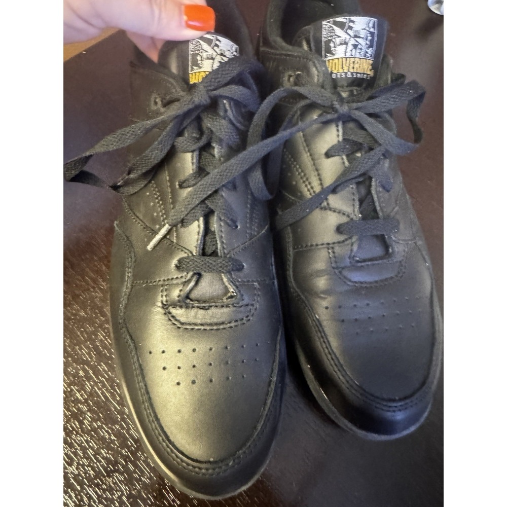 Men's Black Wolverine Size 13 Steel Toe Low Shoe Work Shoe EUC SB12